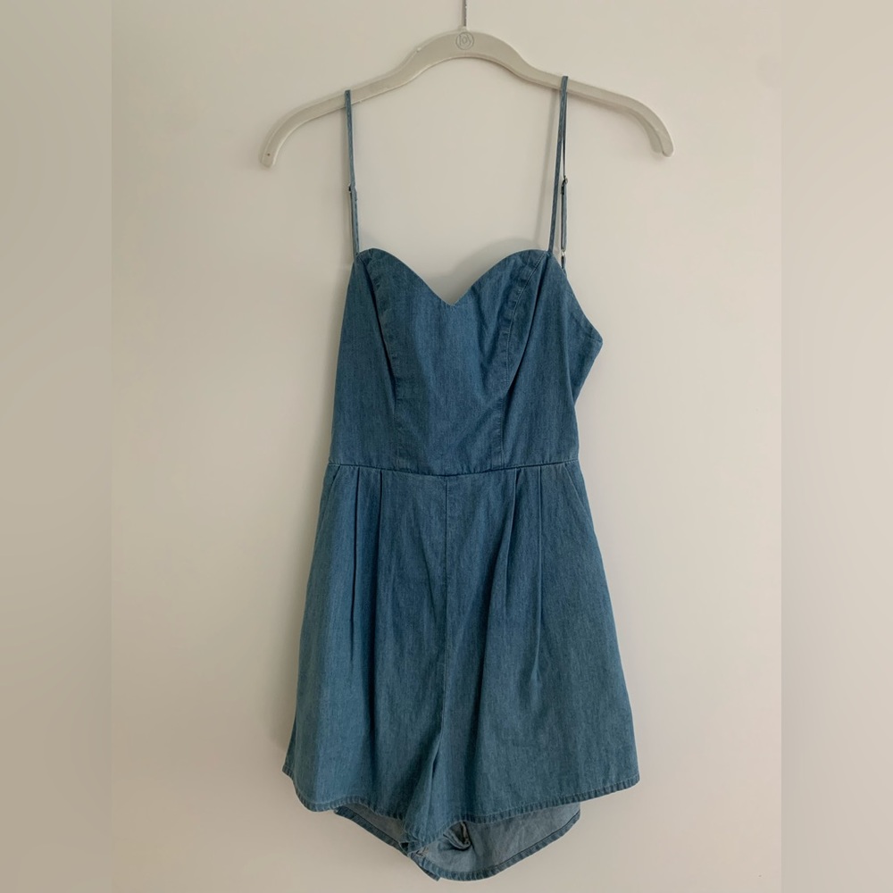 Lovers and Friends Denim Romper ❤️